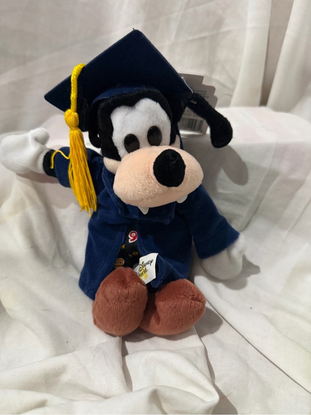 Disney Navy Blue, Black, Brown Plush Graduation Goofy